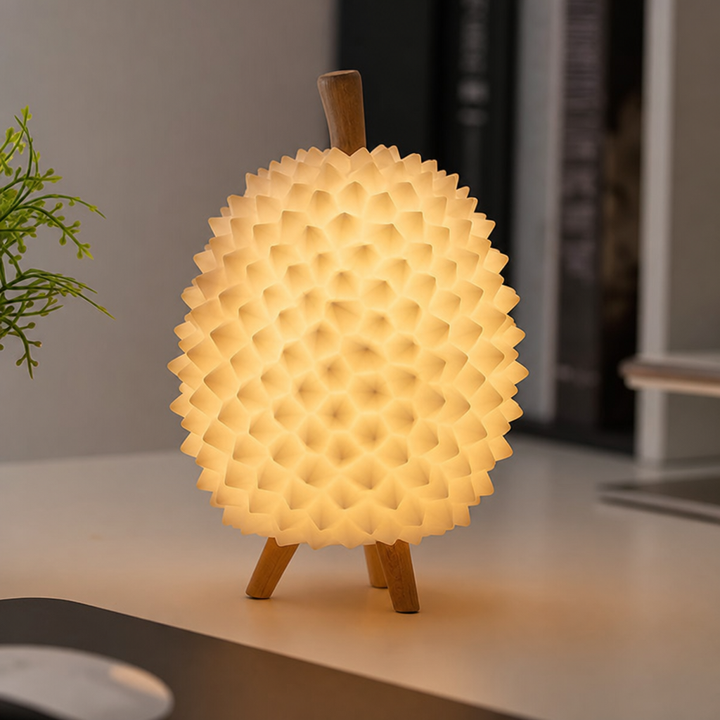Durian-inspired desk lamp concept